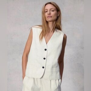 Rag & Bone Erin Linen Vest XL